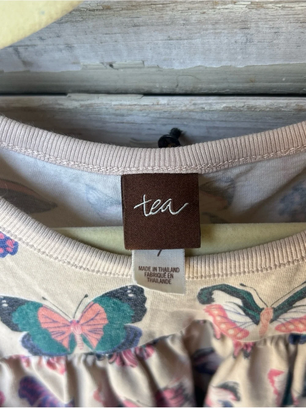 Tea Collection Butterfly Dress Size 7. Good used condition.